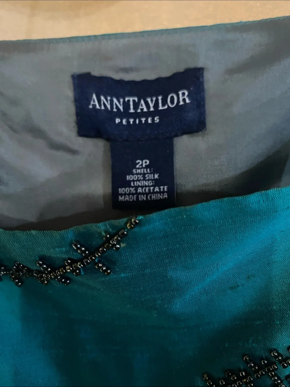 Vintage Y2K-era Ann Taylor Petite beaded camisole top